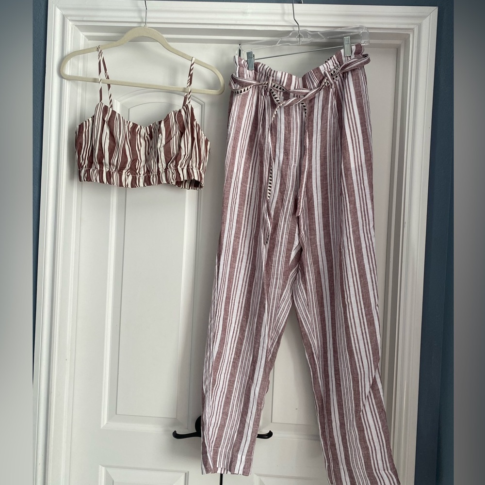H&M Two-piece set brown/white - size M
